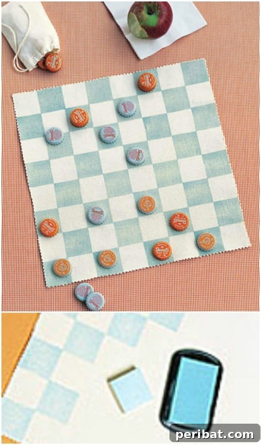 Elevate Your Home Style with 25 Upcycled Bottle Cap Crafts 7 Recycled Bottle Cap Checkers Game