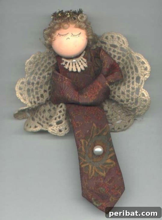 25 Creative Ways to Repurpose Old Neckties 25 Charming repurposed necktie angels, suitable for Christmas tree toppers or ornaments