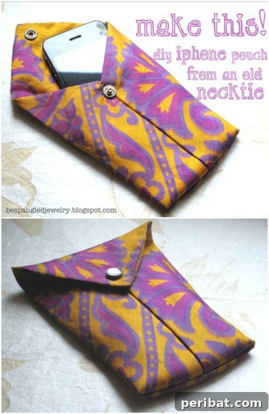 25 Creative Ways to Repurpose Old Neckties 8 Repurposed necktie pouch for an iPod or small electronic device