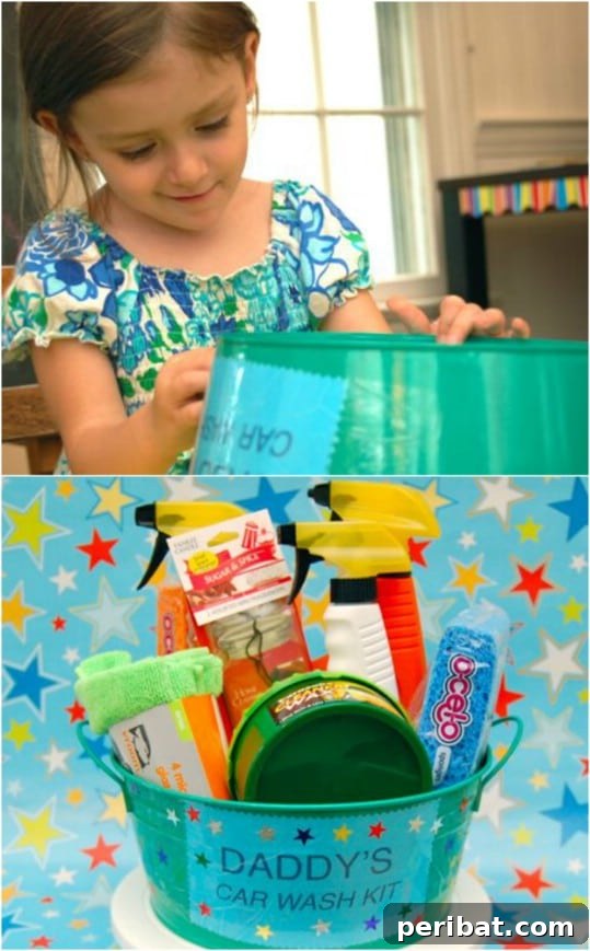 25 Rugged DIY Gifts for Dad from Upcycled Treasures 5 Dad's DIY Car Wash Kit for a Sparkling Ride