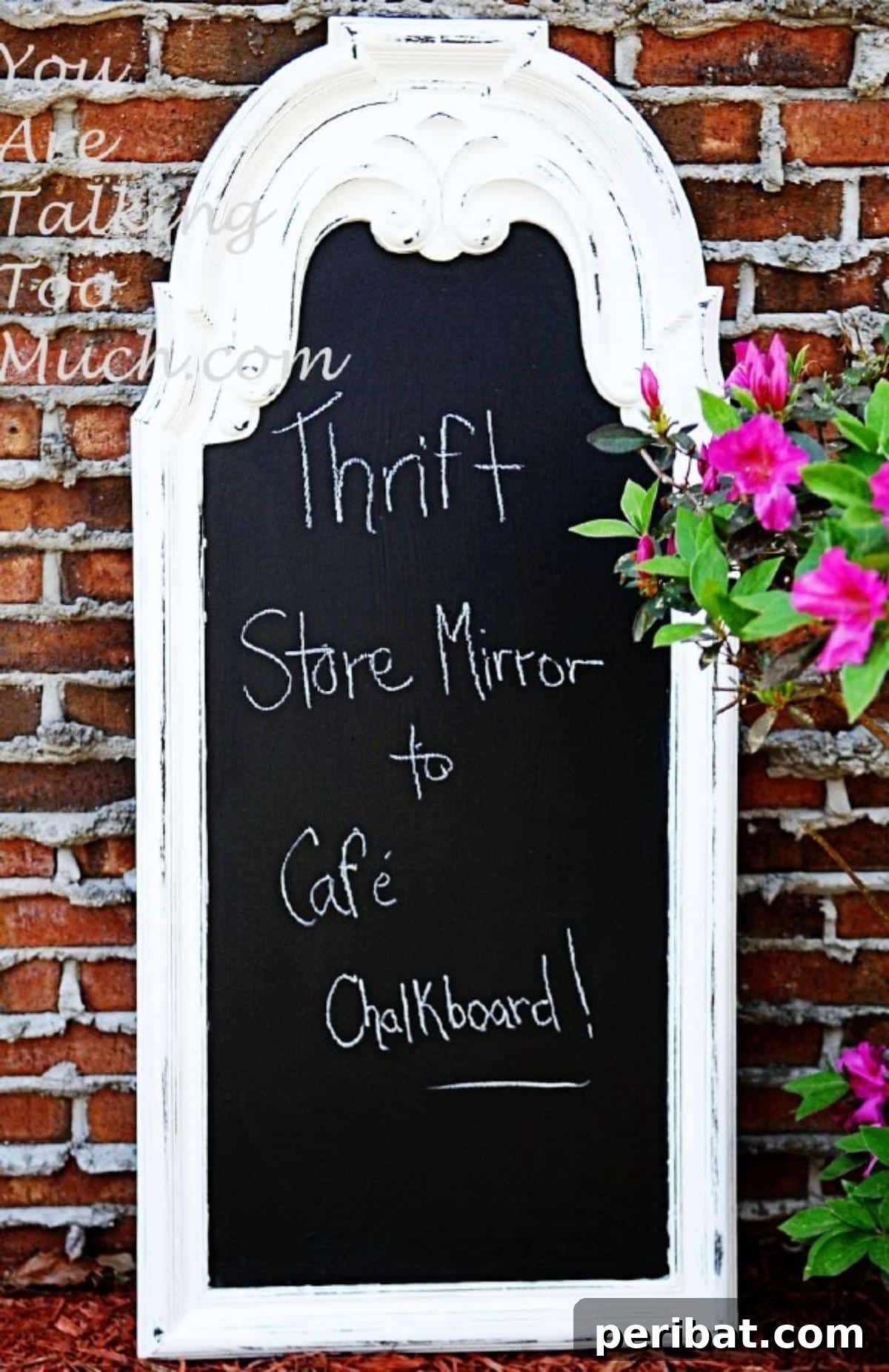 Unlock Value: 60 Furniture Makeover DIYs & Smart Negotiation Strategies 12 DIY Thrift store mirror to cafe chalkboard
