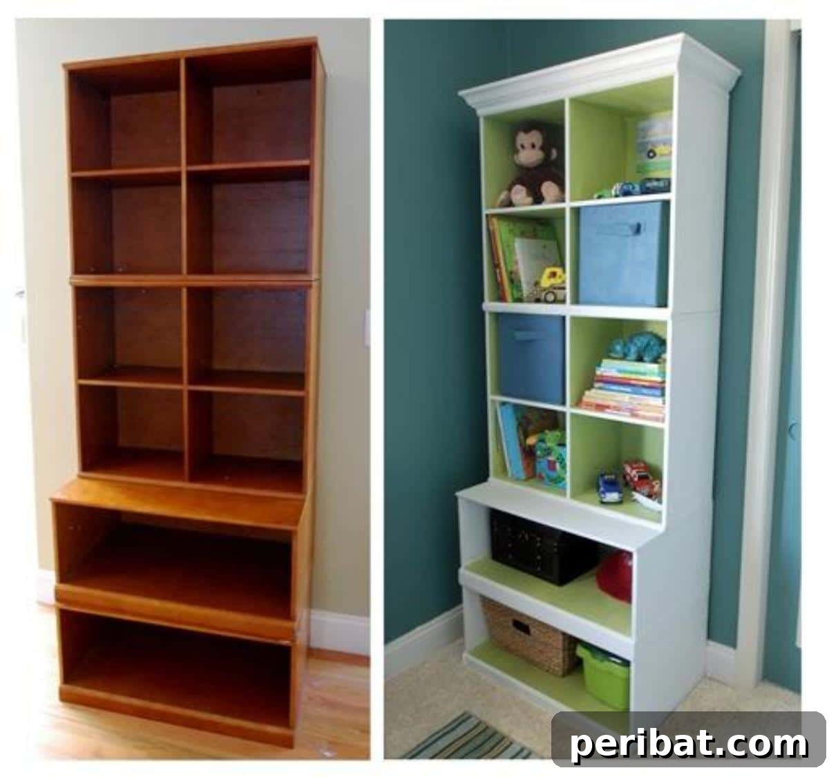 Unlock Value: 60 Furniture Makeover DIYs & Smart Negotiation Strategies 32 DIY Painted Cabinet before and after.
