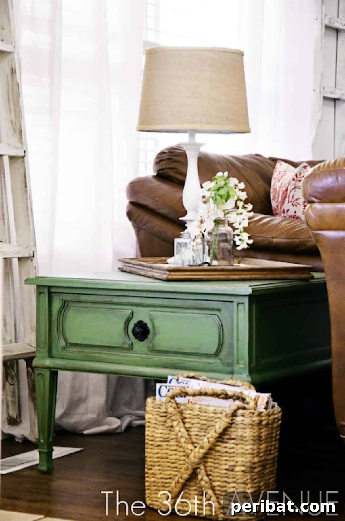 Unlock Value: 60 Furniture Makeover DIYs & Smart Negotiation Strategies 47 DIY Greenlicious End Table makeover.