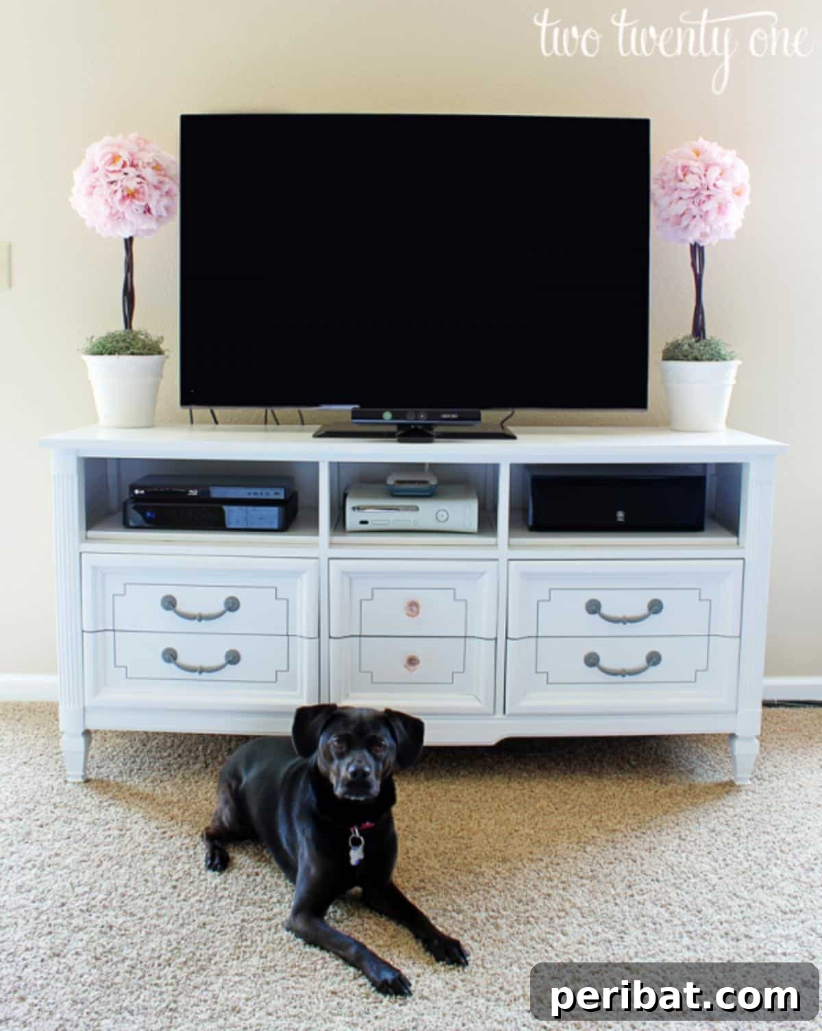 Unlock Value: 60 Furniture Makeover DIYs & Smart Negotiation Strategies 48 DIY Dresser Turned TV Stand