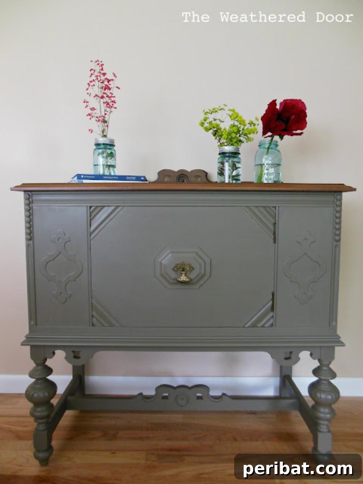 Unlock Value: 60 Furniture Makeover DIYs & Smart Negotiation Strategies 58 DIY Small Antique Buffet makeover.