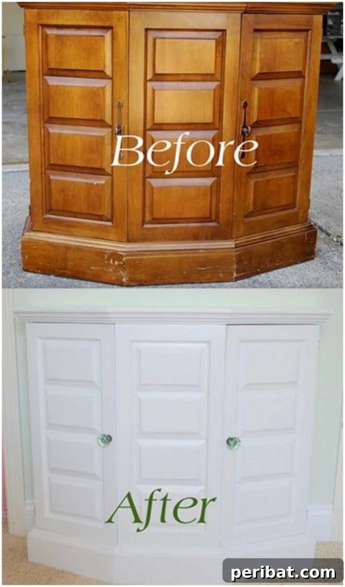 Unlock Value: 60 Furniture Makeover DIYs & Smart Negotiation Strategies 62 DIY: Painted Thrift Store Cabinet before and after.
