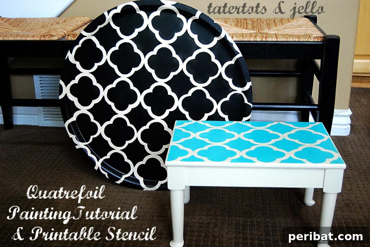 Unlock Value: 60 Furniture Makeover DIYs & Smart Negotiation Strategies 66 DIY Jen’s Quatrefoil Paint Project