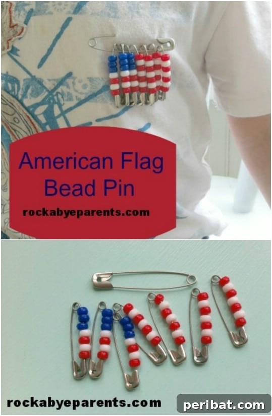 30 Red, White, and Blue Family Outfits for the Fourth of July 3 DIY American Flag Pin