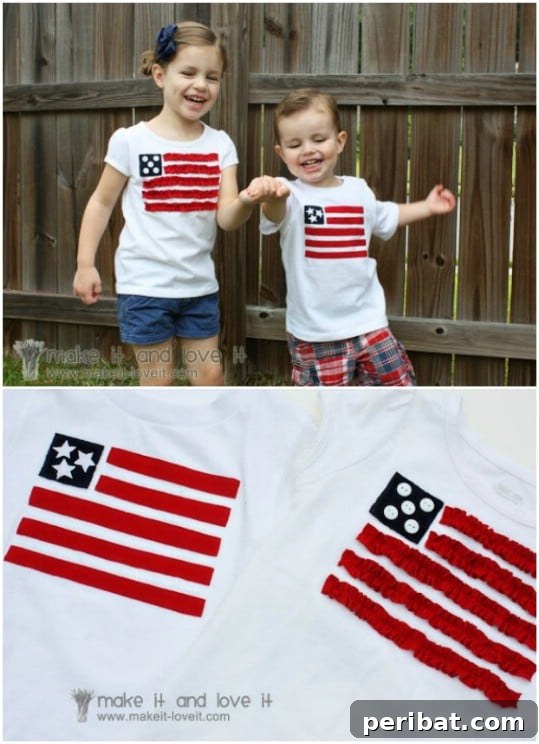 30 Red, White, and Blue Family Outfits for the Fourth of July 26 American Flag Boys And Girls T-Shirts
