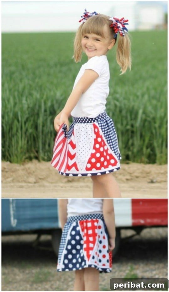 30 Red, White, and Blue Family Outfits for the Fourth of July 28 Star Spangled Banner Skort