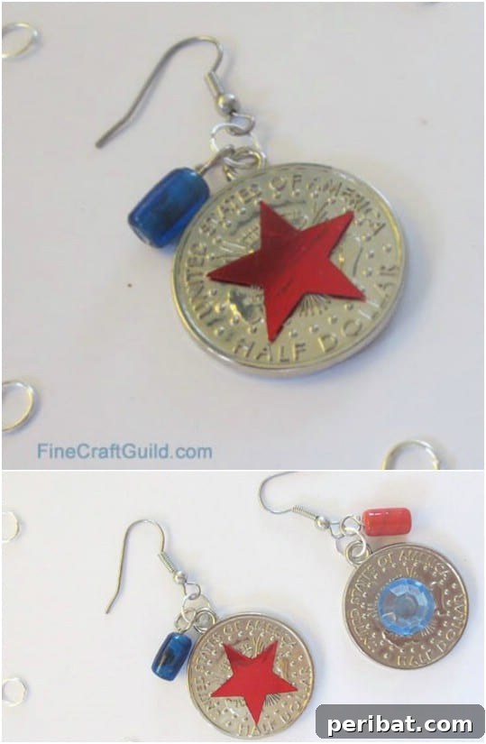 30 Red, White, and Blue Family Outfits for the Fourth of July 7 Patriotic Coin Charm Earrings