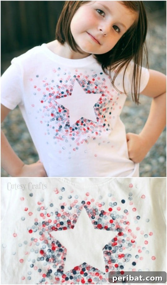 30 Red, White, and Blue Family Outfits for the Fourth of July 9 Eraser Stamped Starburst T-Shirt