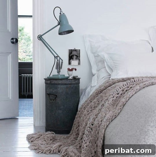 Farmhouse Style Nightstand from Repurposed Milk Can