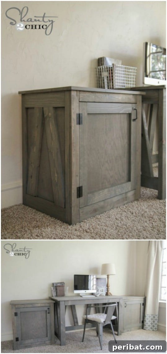 Homemade Farmhouse Style Bedside Table
