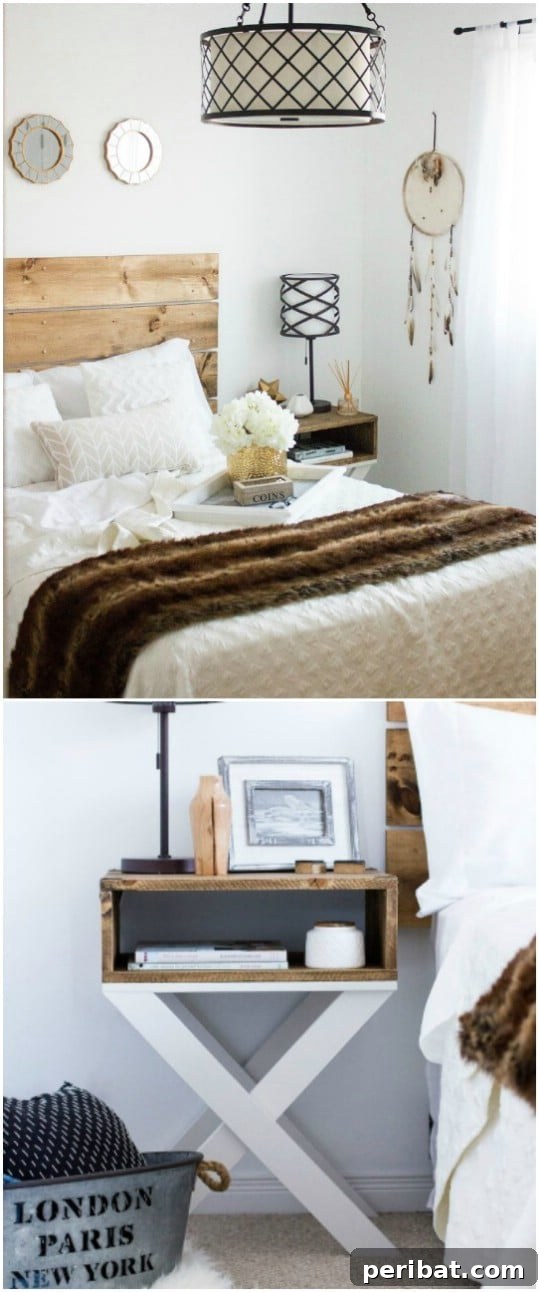 Stylish DIY X-Leg Nightstand with Storage Compartment