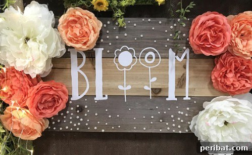 Summer Bloom Wooden Sign