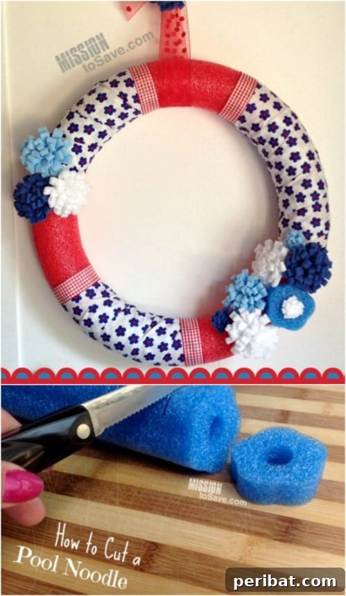 DIY Pool Noodle Wreath