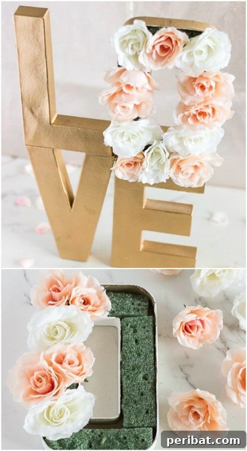 Paper Mache Floral Letters
