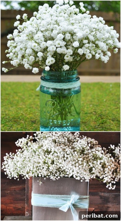 Summery Baby’s Breath Flower Arrangement