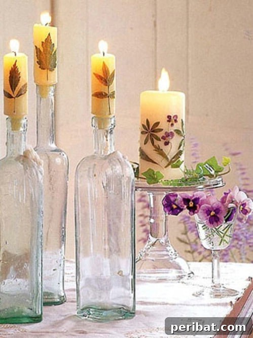 Easy DIY Dried Flower Candles