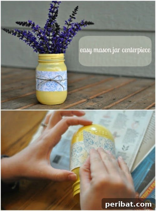 Quick Mason Jar Centerpiece