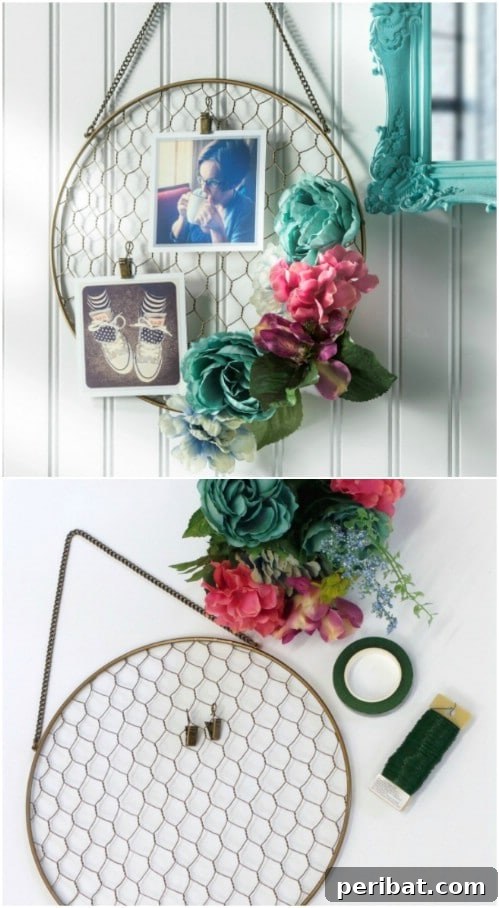 DIY Floral Hanging Frame