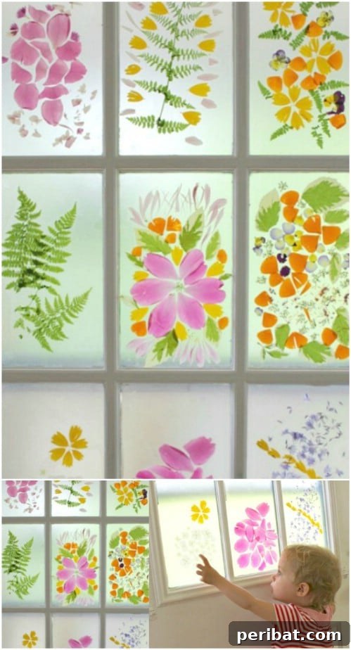 DIY Flower Petal Stained Glass