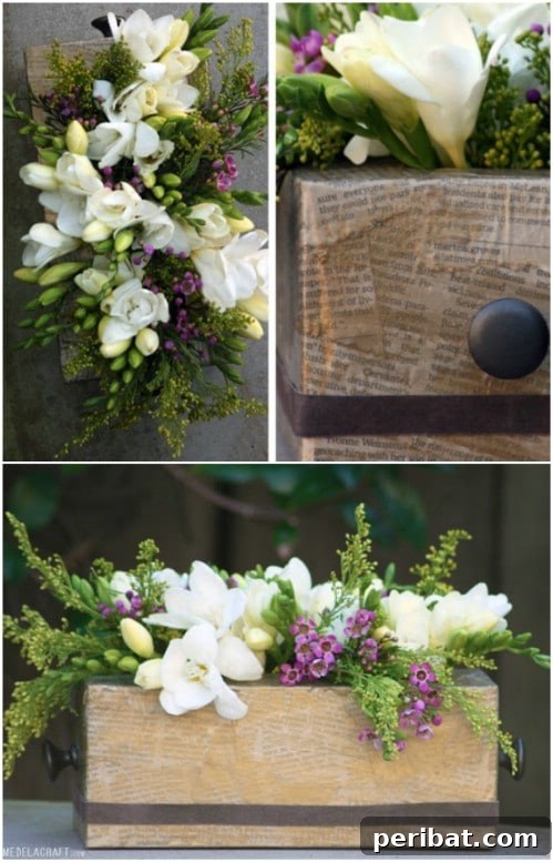 Upcycled Tissue Box Flower Vase