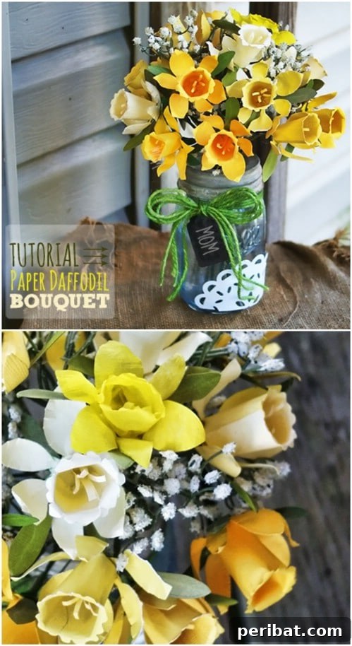 DIY Paper Daffodil Bouquet