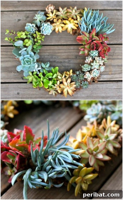 Inexpensive And Easy Living Succulent Wreath