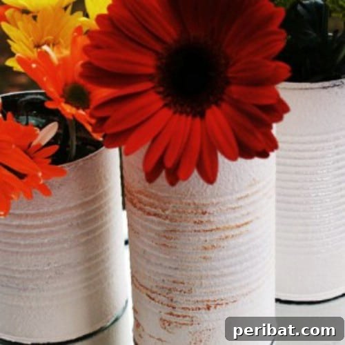 Upcycled Tin Can Vases