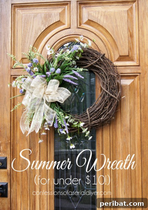 Cheap DIY Summer Wreath