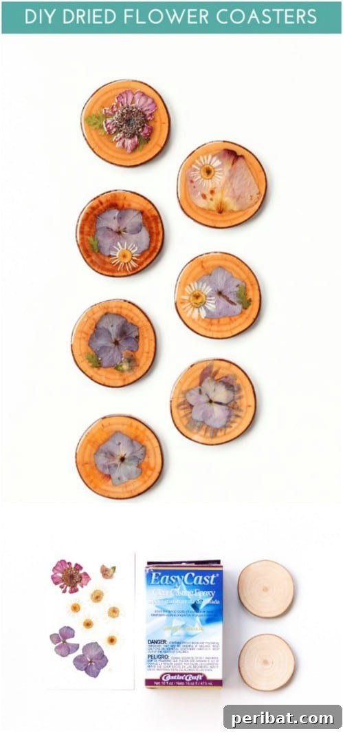Dried Flower Coasters
