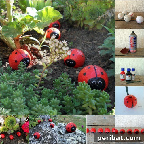 Adorable DIY Golf Ball Ladybugs
