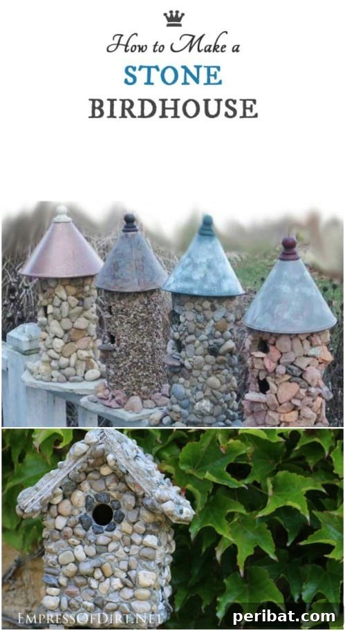 Stone Garden Birdhouse