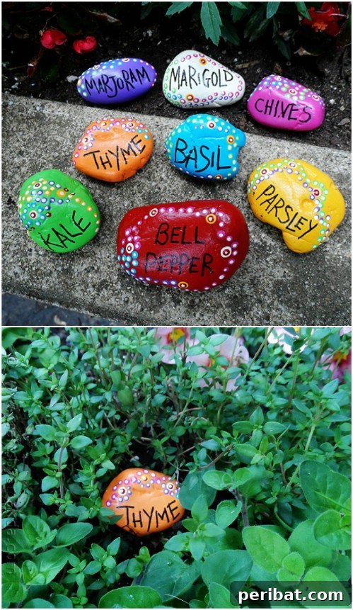 Hand Painted Rock Garden Markers