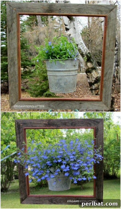 Upcycled Frame Planters