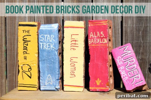 Repurposed Brick Book Decorations