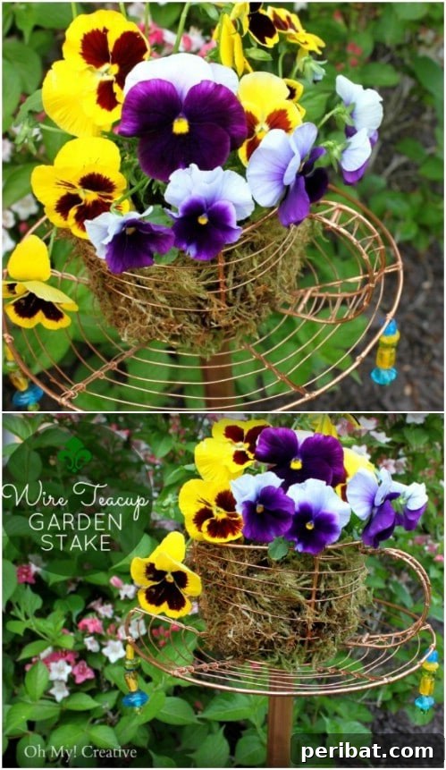 DIY Teacup Garden Stake