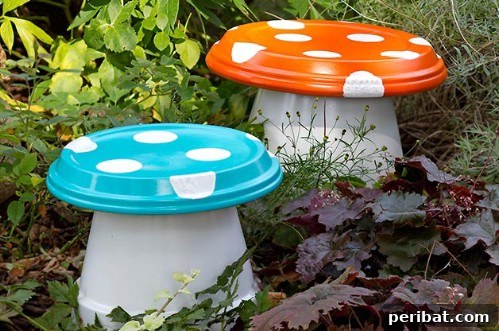 DIY Garden Mushrooms