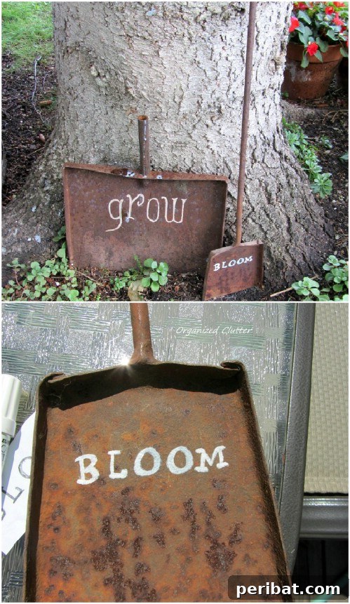 Upcycled Rusty Shovel Sign