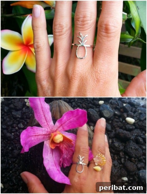 Hammered Pineapple Ring