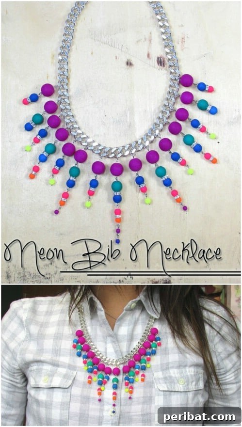 Bright Neon Bib Necklace