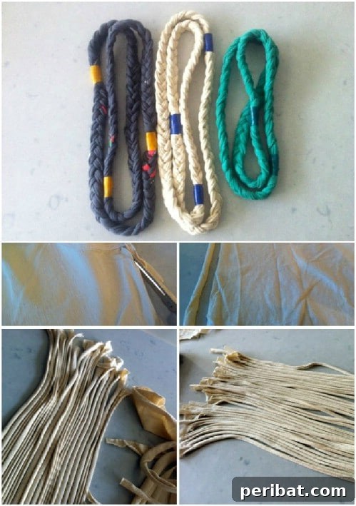Repurposed T-Shirt Nautical Necklace