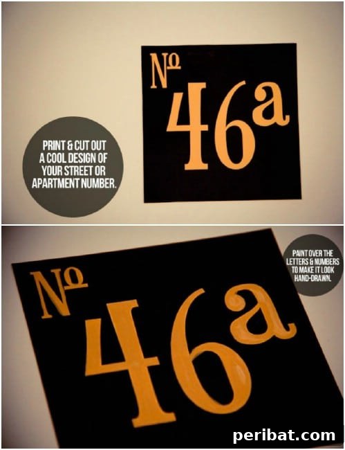 35 Ingenious Cardboard Box Upcycling Projects 2 DIY Apartment Door Numbers from Cardboard
