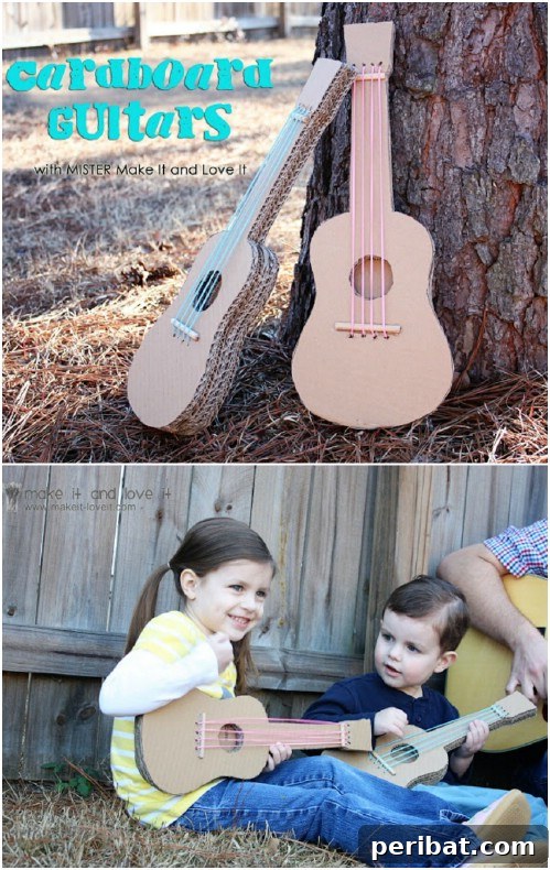 35 Ingenious Cardboard Box Upcycling Projects 11 Repurposed Cardboard Guitar