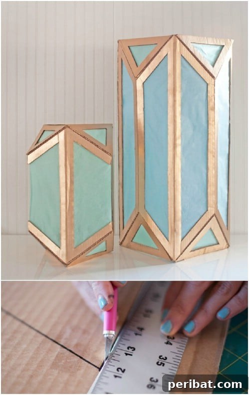 35 Ingenious Cardboard Box Upcycling Projects 12 Upcycled Cardboard Lantern