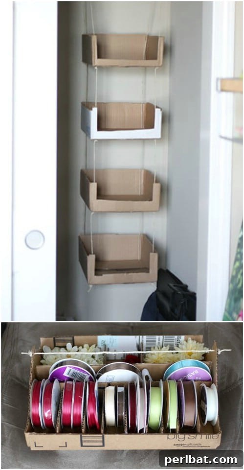 35 Ingenious Cardboard Box Upcycling Projects 16 Recycled Cardboard Craft Storage