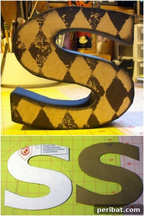 35 Ingenious Cardboard Box Upcycling Projects 20 Decorative Cardboard Letters