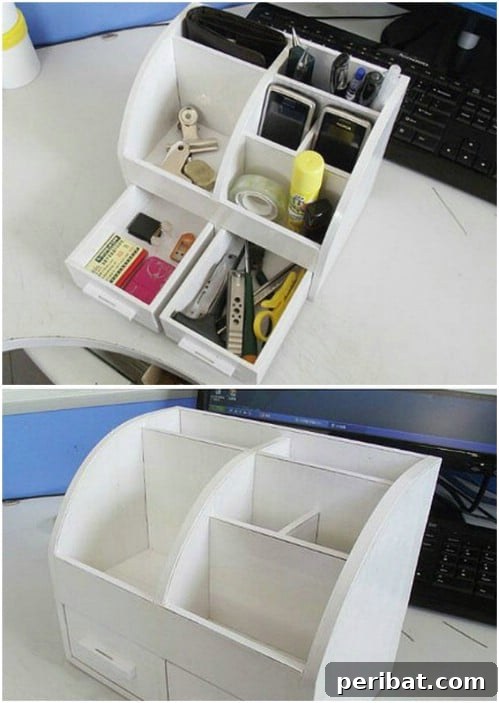 35 Ingenious Cardboard Box Upcycling Projects 29 Easy Cardboard Stationary Box